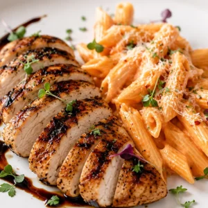 Grilled Chicken with Penne alla Vodka